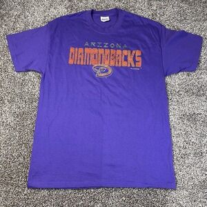 Vintage Men's Size L Arizona Diamondbacks Purple Graphic Tee Shirt Short Sleeve